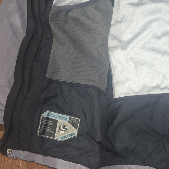 Columbia Vintage Waterproof Blk/Gray Omni Tech Bugaboo Jacket, L ** Pic 2 ** - Picture 6 of 11